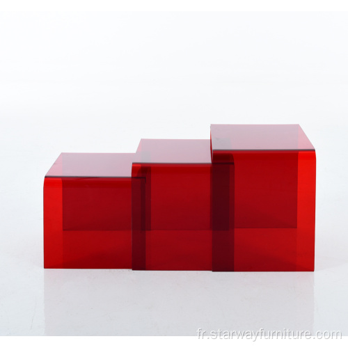 Table basse acrylique de fin claire de meubles à la maison modernes
